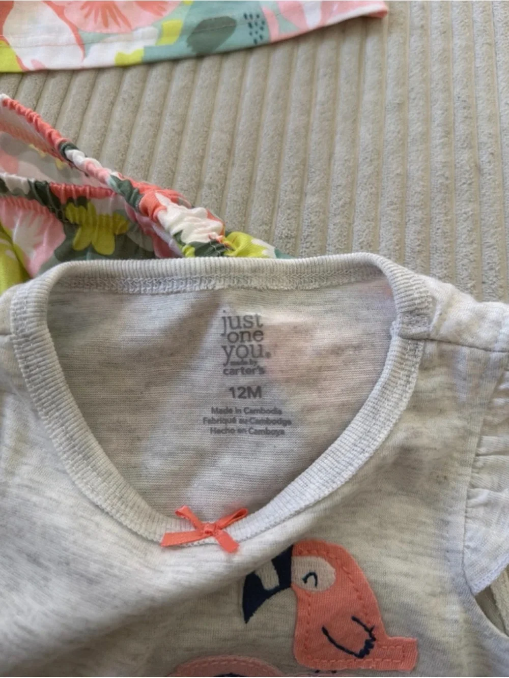 Girls Floral Tank, Shorts & Koala Tee Pajama Set - Pink & Gray